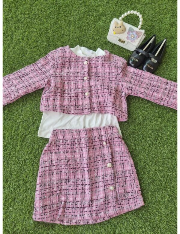 Chic Pink Tweed Set