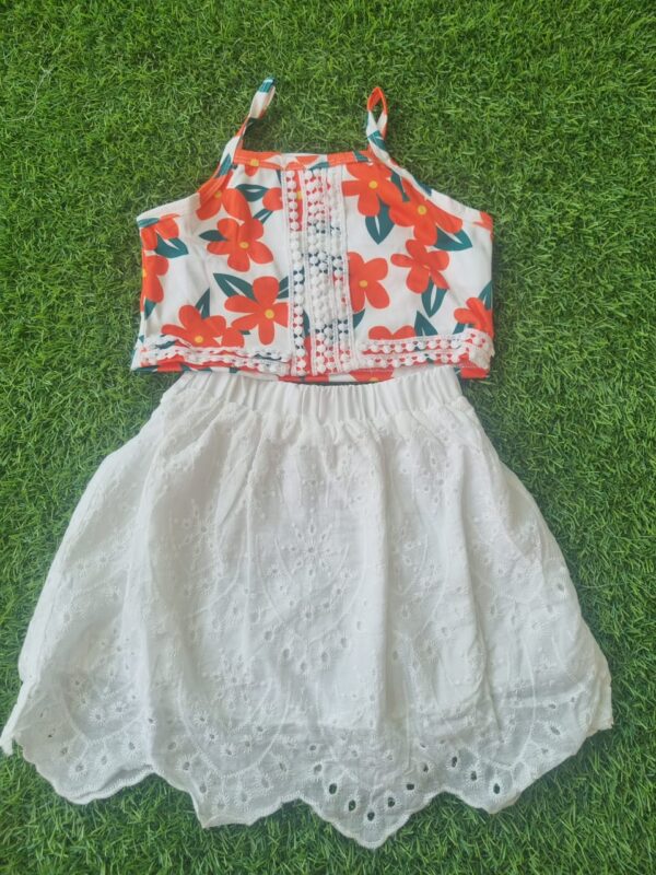 Summer Floral Top and Skirt Set